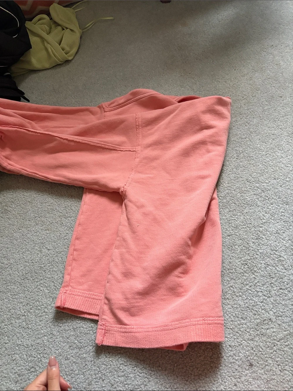 aerie Coral Pink Sweatshirt and Shorts Set